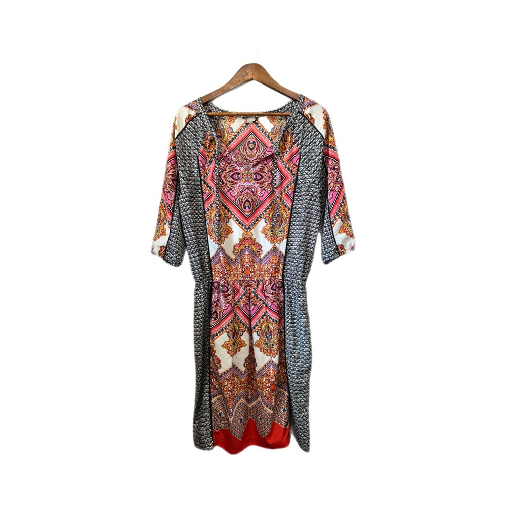 Indikka New York Dress Womens Size M Multicolor Excellent Paisley Mixed Print
